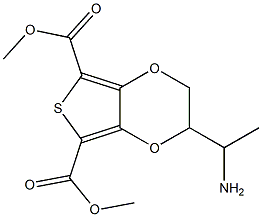 dimethyl 2-(1-aminoethyl)-2,3-dihydrothieno[3,4-b][1,4]dioxine-5,7-dicarboxylate 结构式