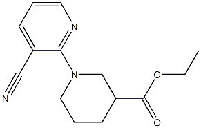 ethyl 1-(3-cyanopyridin-2-yl)piperidine-3-carboxylate 结构式