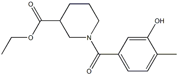 ethyl 1-[(3-hydroxy-4-methylphenyl)carbonyl]piperidine-3-carboxylate 结构式