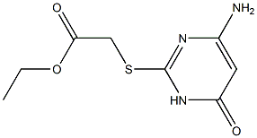 ethyl 2-[(4-amino-6-oxo-1,6-dihydropyrimidin-2-yl)sulfanyl]acetate 结构式