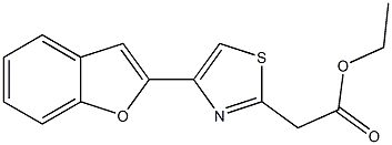 ethyl 2-[4-(1-benzofuran-2-yl)-1,3-thiazol-2-yl]acetate 结构式