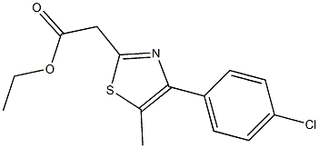 ethyl 2-[4-(4-chlorophenyl)-5-methyl-1,3-thiazol-2-yl]acetate 结构式