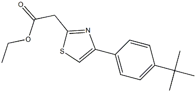 ethyl 2-[4-(4-tert-butylphenyl)-1,3-thiazol-2-yl]acetate 结构式