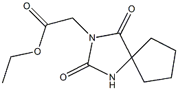 ethyl 2-{2,4-dioxo-1,3-diazaspiro[4.4]nonan-3-yl}acetate 结构式