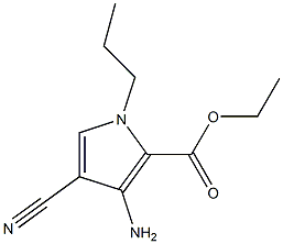 ethyl 3-amino-4-cyano-1-propyl-1H-pyrrole-2-carboxylate 结构式