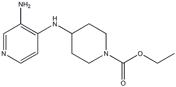 ethyl 4-[(3-aminopyridin-4-yl)amino]piperidine-1-carboxylate 结构式