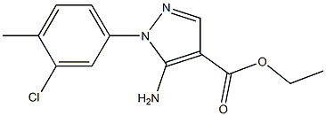 ethyl 5-amino-1-(3-chloro-4-methylphenyl)-1H-pyrazole-4-carboxylate 结构式