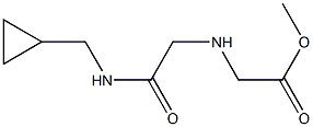 methyl 2-({[(cyclopropylmethyl)carbamoyl]methyl}amino)acetate 结构式