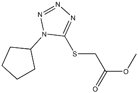 methyl 2-[(1-cyclopentyl-1H-1,2,3,4-tetrazol-5-yl)sulfanyl]acetate 结构式