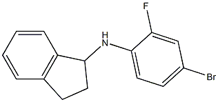 N-(4-bromo-2-fluorophenyl)-2,3-dihydro-1H-inden-1-amine 结构式