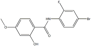 N-(4-bromo-2-fluorophenyl)-2-hydroxy-4-methoxybenzamide 结构式