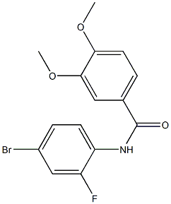 N-(4-bromo-2-fluorophenyl)-3,4-dimethoxybenzamide 结构式