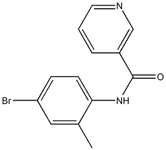 N-(4-bromo-2-methylphenyl)nicotinamide 结构式