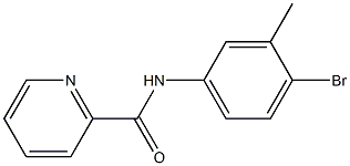 N-(4-bromo-3-methylphenyl)pyridine-2-carboxamide 结构式