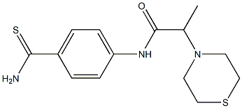 N-(4-carbamothioylphenyl)-2-(thiomorpholin-4-yl)propanamide 结构式