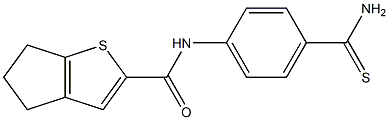 N-(4-carbamothioylphenyl)-4H,5H,6H-cyclopenta[b]thiophene-2-carboxamide 结构式