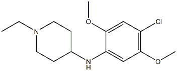 N-(4-chloro-2,5-dimethoxyphenyl)-1-ethylpiperidin-4-amine 结构式