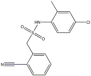 N-(4-chloro-2-methylphenyl)-1-(2-cyanophenyl)methanesulfonamide 结构式