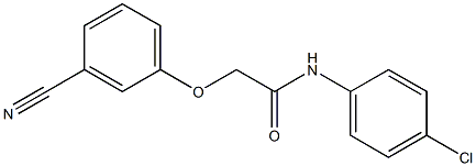 N-(4-chlorophenyl)-2-(3-cyanophenoxy)acetamide 结构式