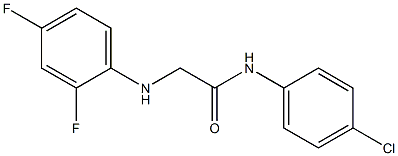 N-(4-chlorophenyl)-2-[(2,4-difluorophenyl)amino]acetamide 结构式