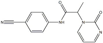 N-(4-cyanophenyl)-2-(2-oxo-1,2-dihydropyrimidin-1-yl)propanamide 结构式