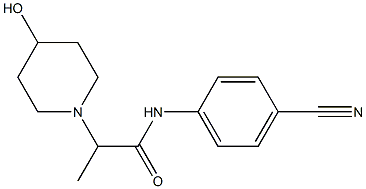 N-(4-cyanophenyl)-2-(4-hydroxypiperidin-1-yl)propanamide 结构式