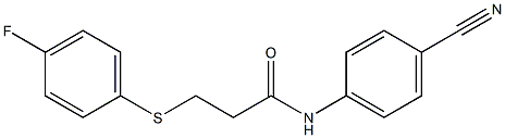 N-(4-cyanophenyl)-3-[(4-fluorophenyl)sulfanyl]propanamide 结构式