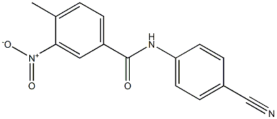 N-(4-cyanophenyl)-4-methyl-3-nitrobenzamide 结构式