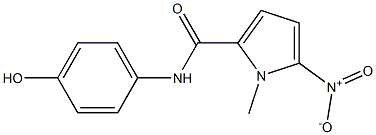 N-(4-hydroxyphenyl)-1-methyl-5-nitro-1H-pyrrole-2-carboxamide 结构式