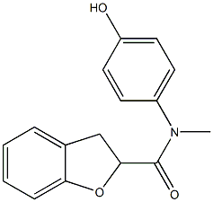 N-(4-hydroxyphenyl)-N-methyl-2,3-dihydro-1-benzofuran-2-carboxamide 结构式