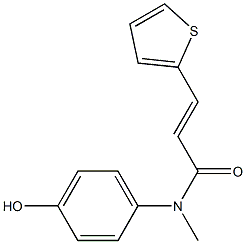 N-(4-hydroxyphenyl)-N-methyl-3-(thiophen-2-yl)prop-2-enamide 结构式