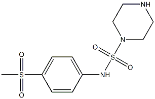 N-(4-methanesulfonylphenyl)piperazine-1-sulfonamide 结构式
