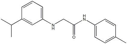 N-(4-methylphenyl)-2-{[3-(propan-2-yl)phenyl]amino}acetamide 结构式