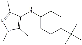 N-(4-tert-butylcyclohexyl)-1,3,5-trimethyl-1H-pyrazol-4-amine 结构式