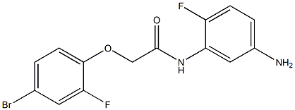 N-(5-amino-2-fluorophenyl)-2-(4-bromo-2-fluorophenoxy)acetamide 结构式