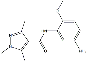 N-(5-amino-2-methoxyphenyl)-1,3,5-trimethyl-1H-pyrazole-4-carboxamide 结构式