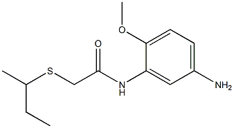 N-(5-amino-2-methoxyphenyl)-2-(butan-2-ylsulfanyl)acetamide 结构式