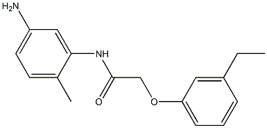 N-(5-amino-2-methylphenyl)-2-(3-ethylphenoxy)acetamide 结构式