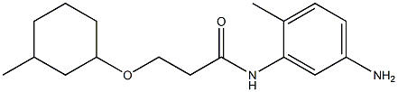 N-(5-amino-2-methylphenyl)-3-[(3-methylcyclohexyl)oxy]propanamide 结构式