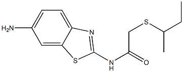 N-(6-amino-1,3-benzothiazol-2-yl)-2-(butan-2-ylsulfanyl)acetamide 结构式