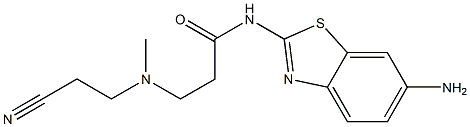 N-(6-amino-1,3-benzothiazol-2-yl)-3-[(2-cyanoethyl)(methyl)amino]propanamide 结构式