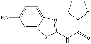 N-(6-amino-1,3-benzothiazol-2-yl)tetrahydrofuran-2-carboxamide 结构式