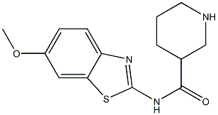 N-(6-methoxy-1,3-benzothiazol-2-yl)piperidine-3-carboxamide 结构式