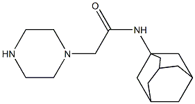 N-(adamantan-1-yl)-2-(piperazin-1-yl)acetamide 结构式