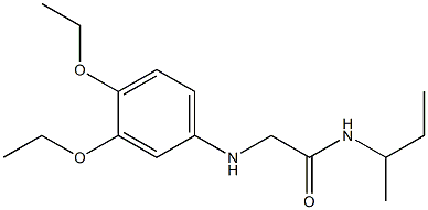 N-(butan-2-yl)-2-[(3,4-diethoxyphenyl)amino]acetamide 结构式