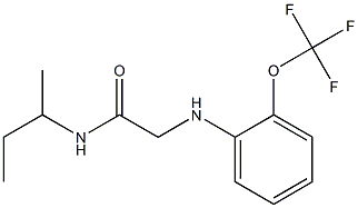 N-(butan-2-yl)-2-{[2-(trifluoromethoxy)phenyl]amino}acetamide 结构式