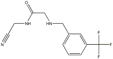 N-(cyanomethyl)-2-({[3-(trifluoromethyl)phenyl]methyl}amino)acetamide 结构式