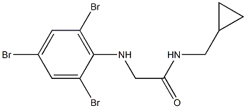 N-(cyclopropylmethyl)-2-[(2,4,6-tribromophenyl)amino]acetamide 结构式