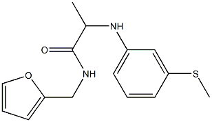 N-(furan-2-ylmethyl)-2-{[3-(methylsulfanyl)phenyl]amino}propanamide 结构式