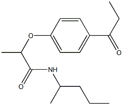 N-(pentan-2-yl)-2-(4-propanoylphenoxy)propanamide 结构式